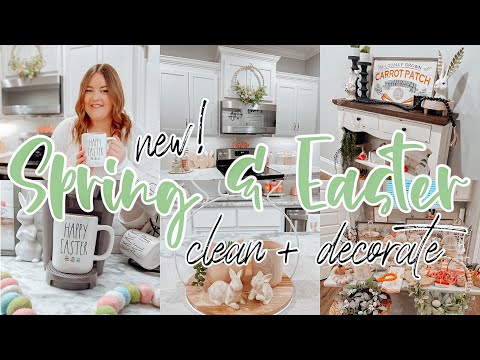 NEW 2022 SPRING/EASTER CLEAN + DECORATE WITH ME | EASTER DECOR IDEAS | 2022 SPRING DECORATIONS