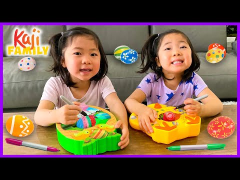 Easter Eggs Coloring and Painting Spinner Decoration Challenge!!!