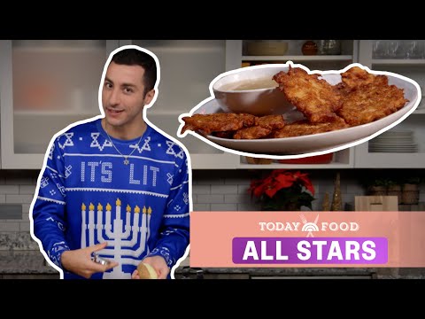 Jake Cohen Makes Crispy Latkes For A Hanukkah Feast | TODAY Food All Stars